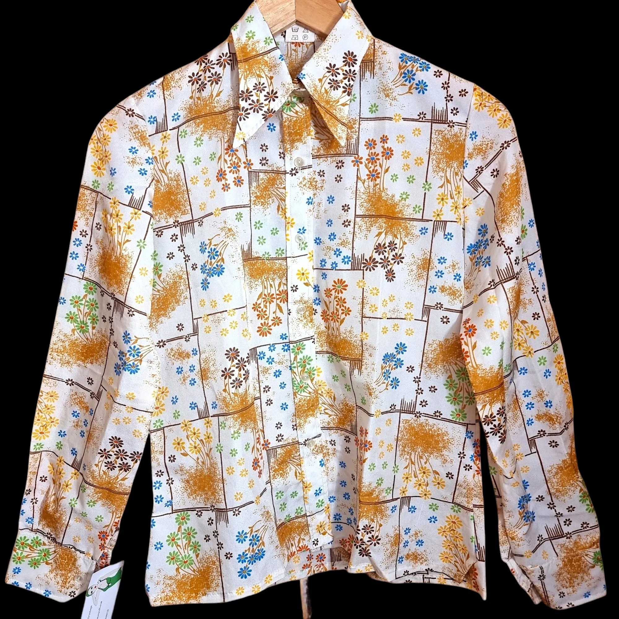 1970s Floral Blouse