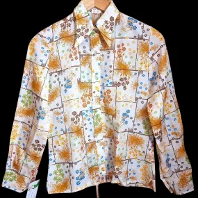 1970s Floral Blouse
