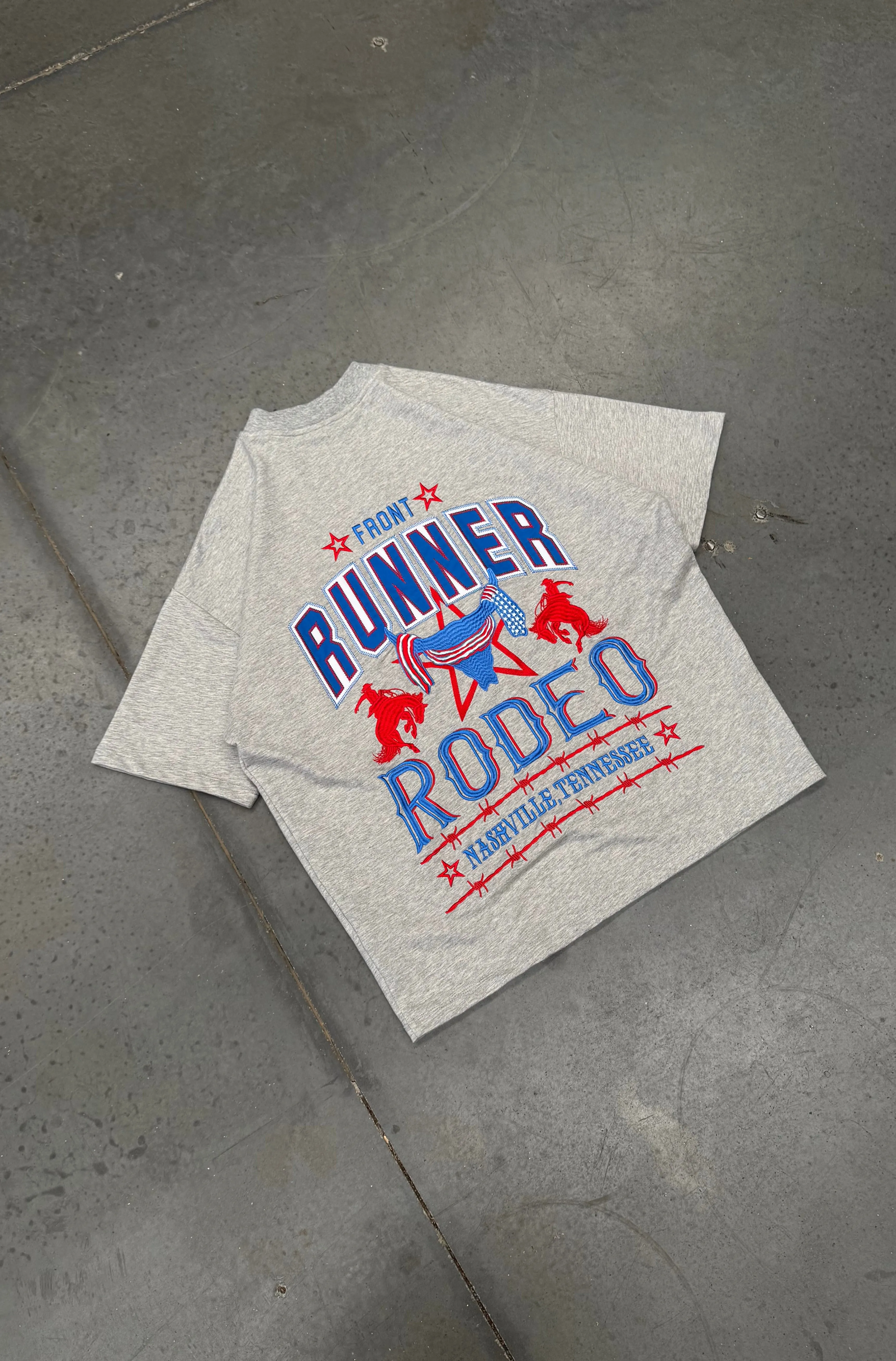 American Runner Tee - Grey Marle
