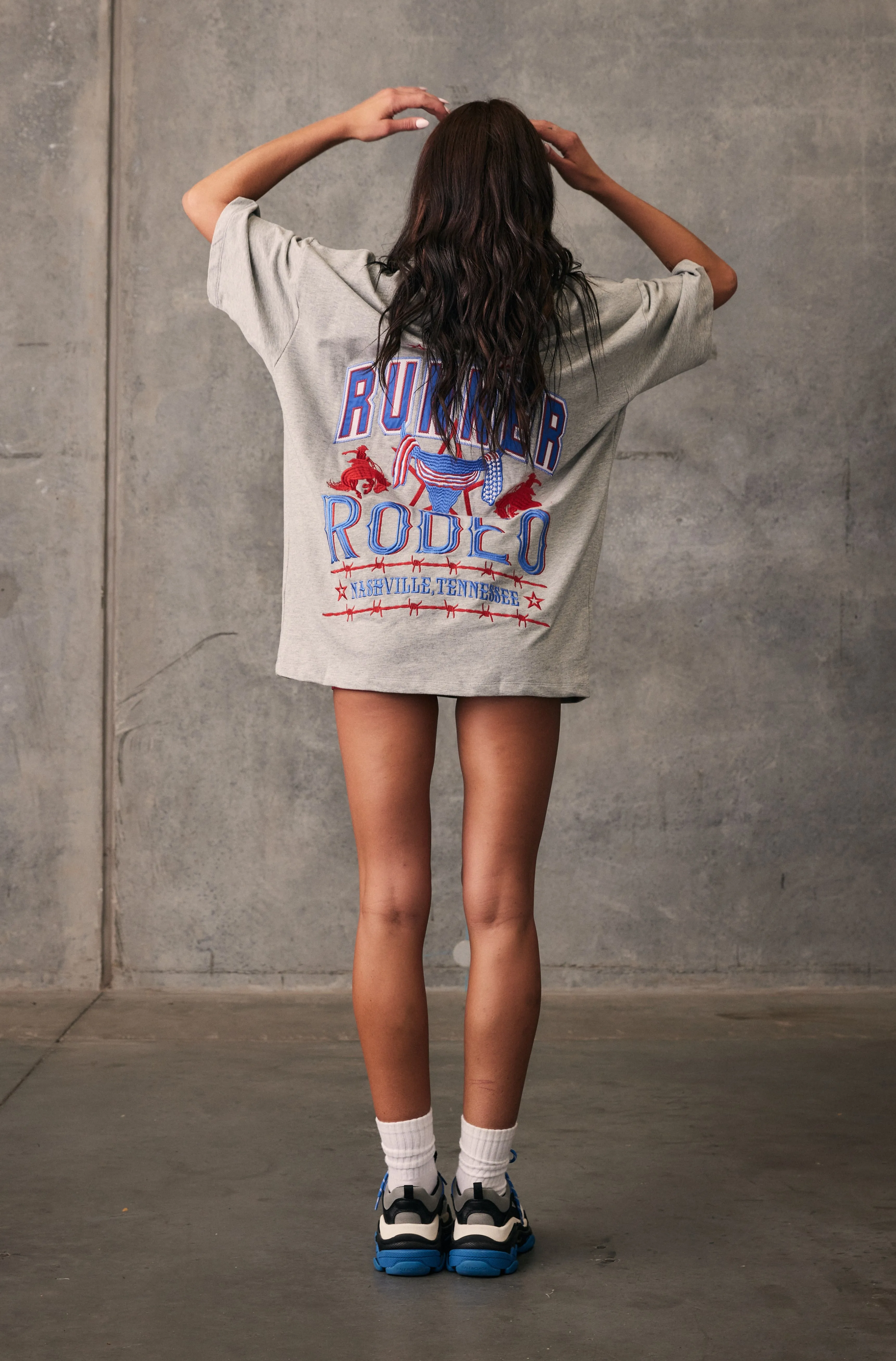 American Runner Tee - Grey Marle
