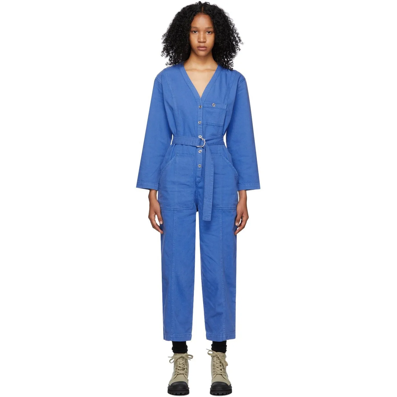 A.P.C. Blue Denim Gaelle Jumpsuit
