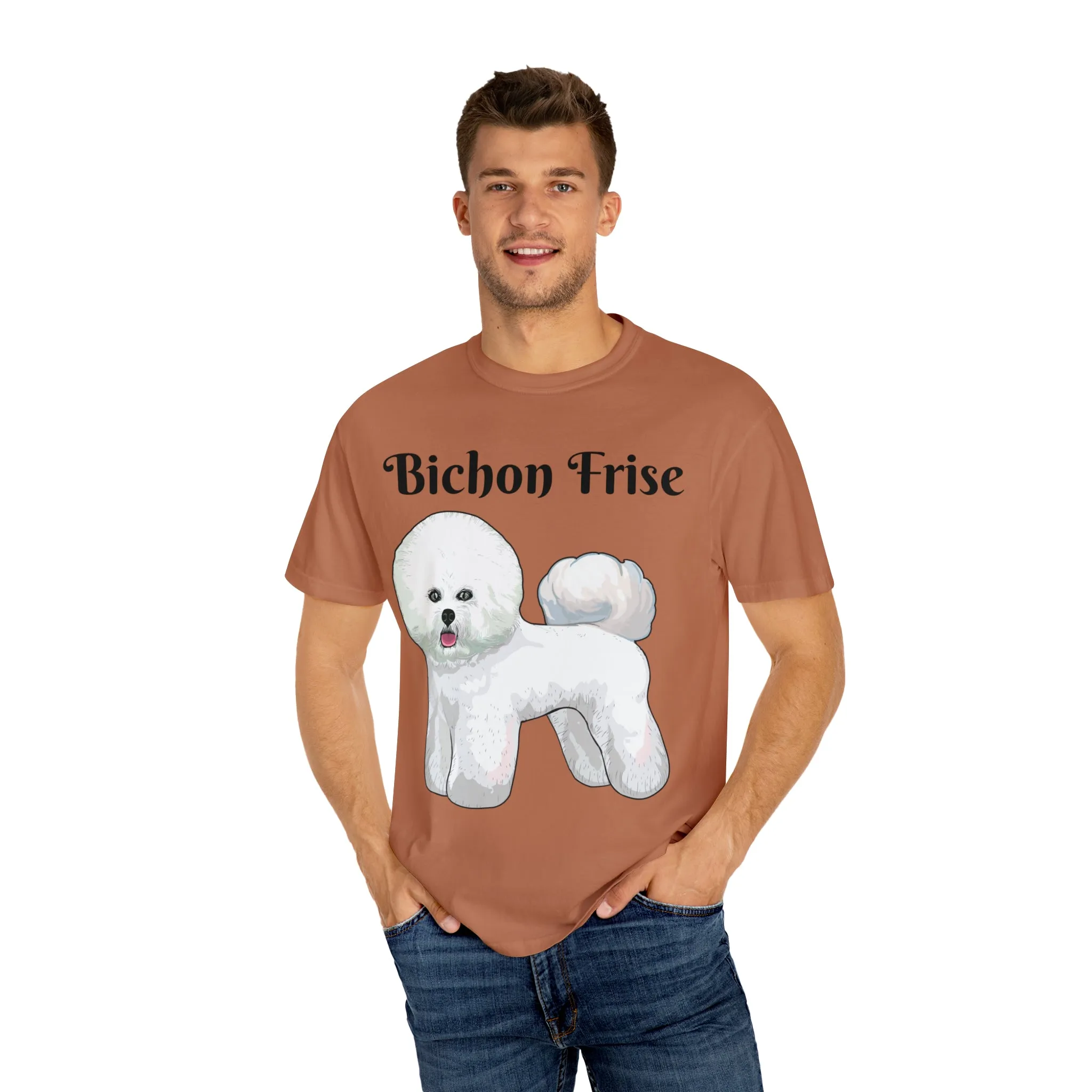 Bichon Frise Dyed T-shirt, S - 4XL; 14 Colors, Dog Mom Shirt, Dog Dad Shirt, Dog Mom Gift, Dog Dad Gift, Mother's Day Shirt, Made in USA!!