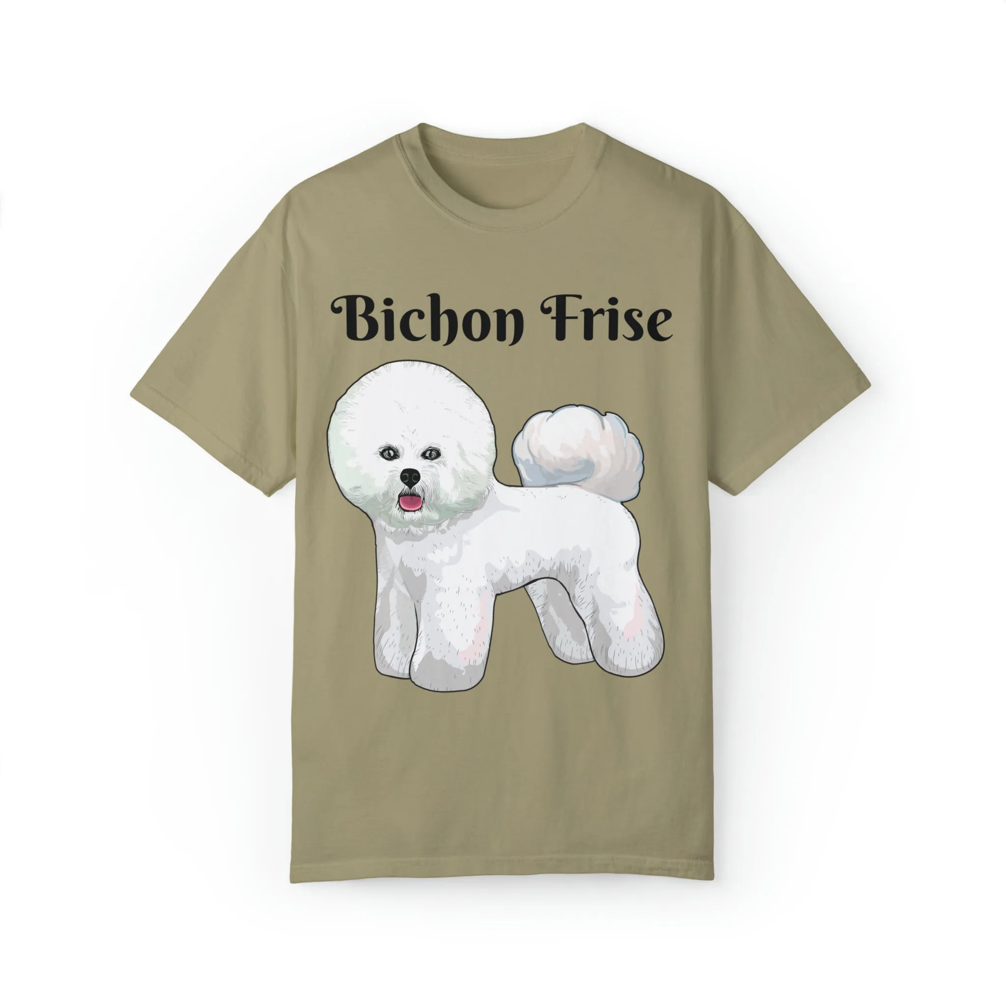 Bichon Frise Dyed T-shirt, S - 4XL; 14 Colors, Dog Mom Shirt, Dog Dad Shirt, Dog Mom Gift, Dog Dad Gift, Mother's Day Shirt, Made in USA!!