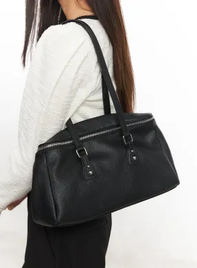 Classy Faux-Leather Square Shoulder Bag CA501