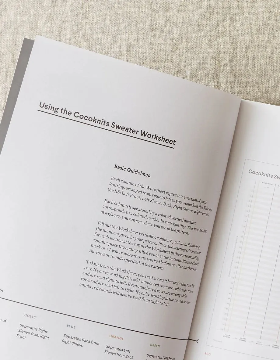 Cocoknits - Sweater Worksheet Journal