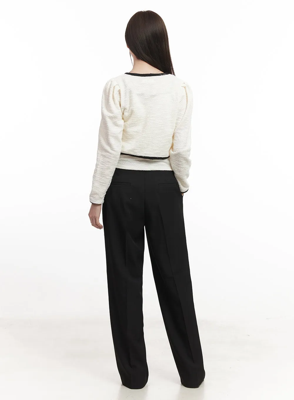 Contrast Tank Top Cardigan Set CA501