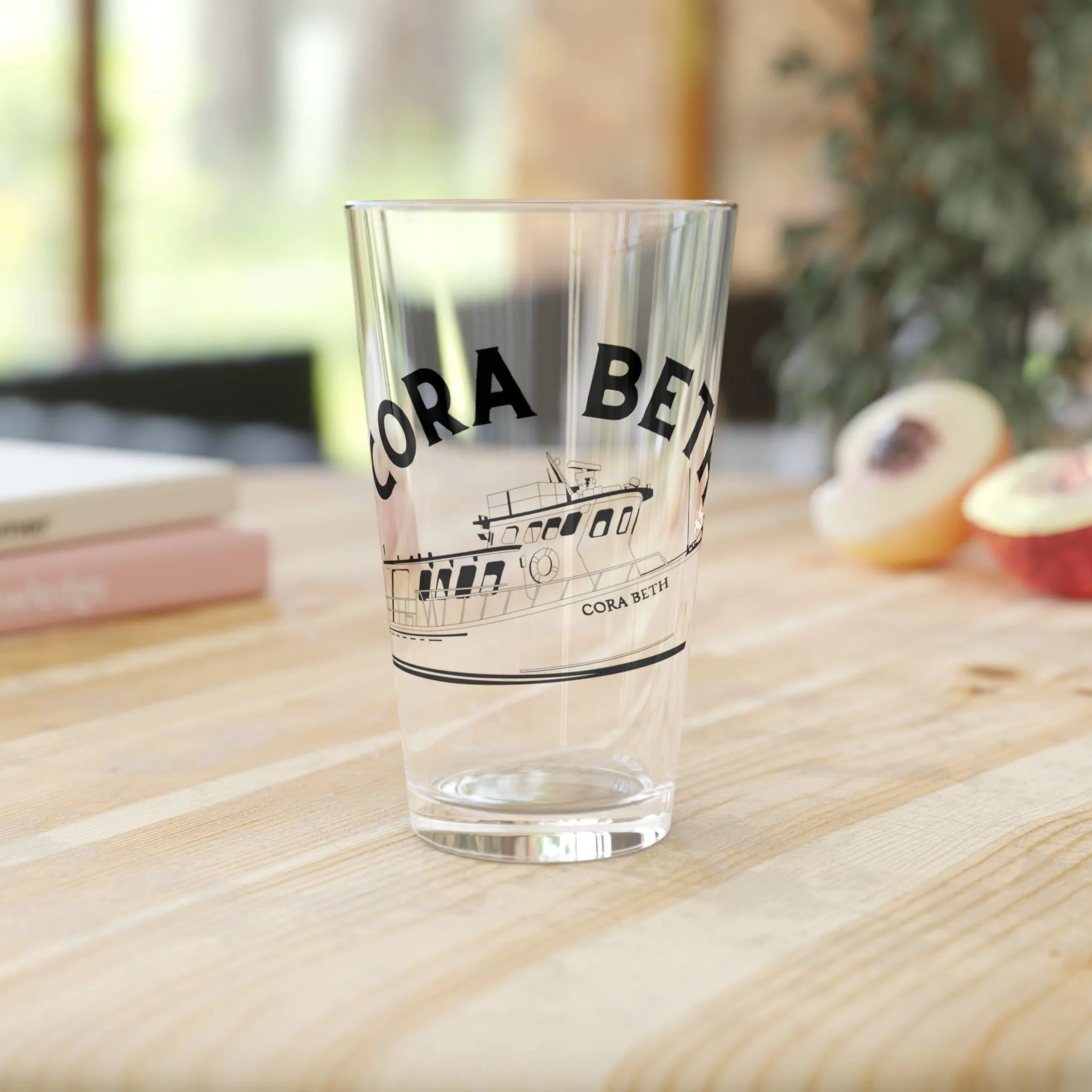 Cora Beth Fishing Pint Glass, 16oz