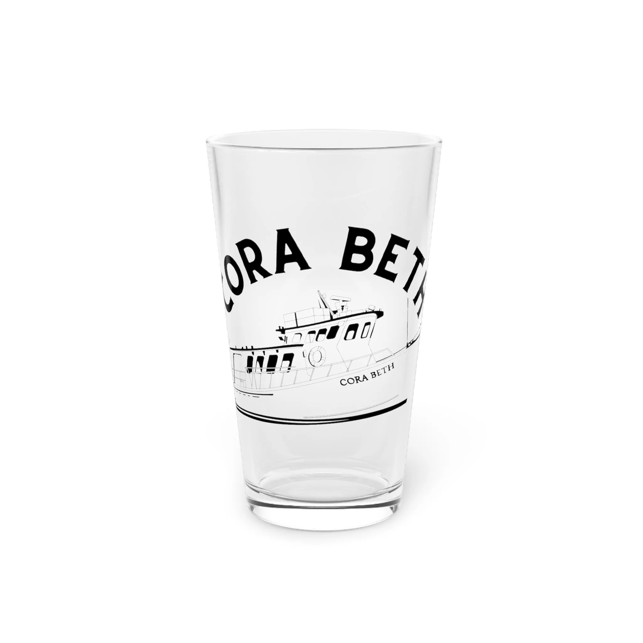 Cora Beth Fishing Pint Glass, 16oz