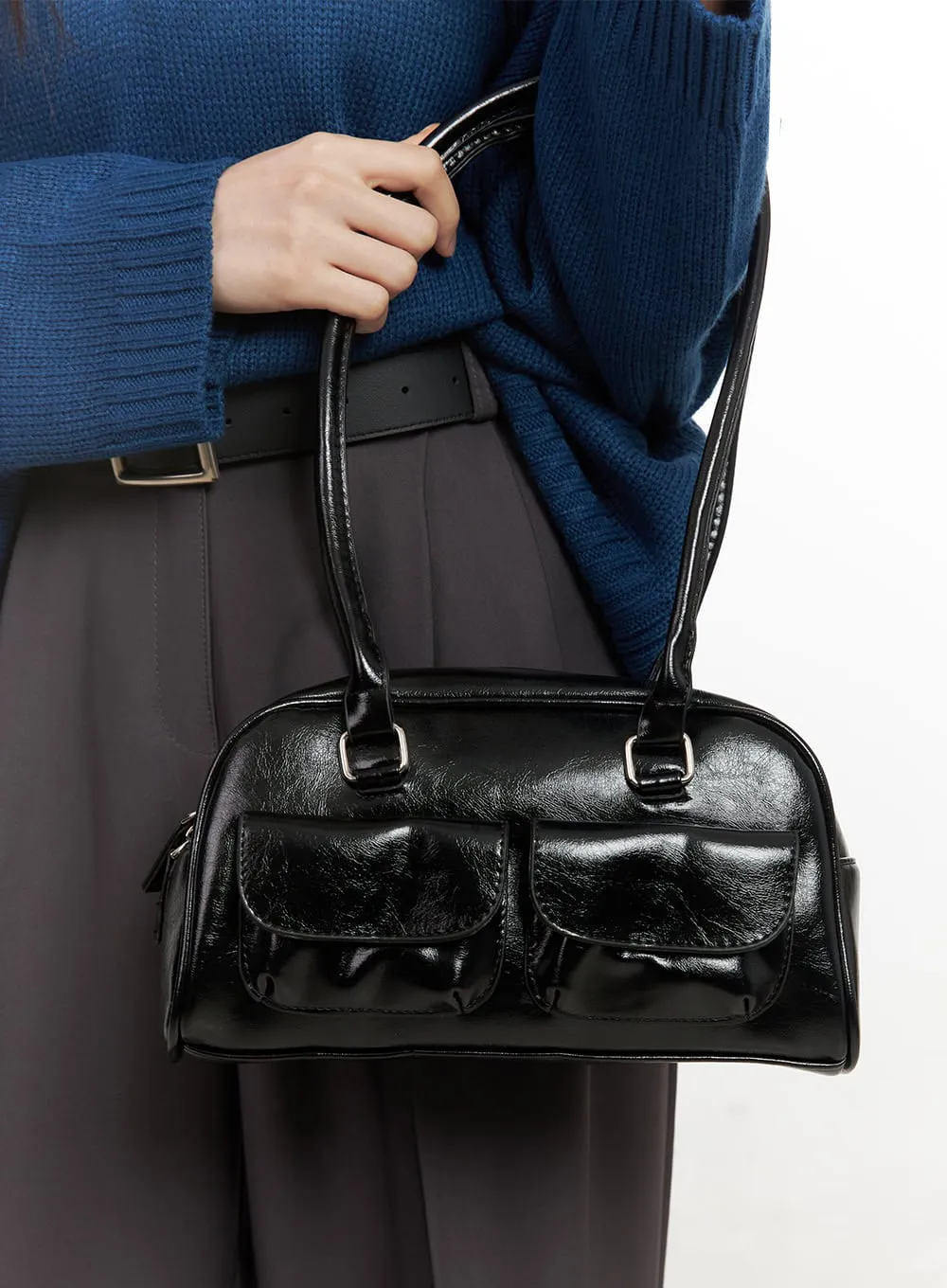 Double Pocket Shoulder Bag IJ527