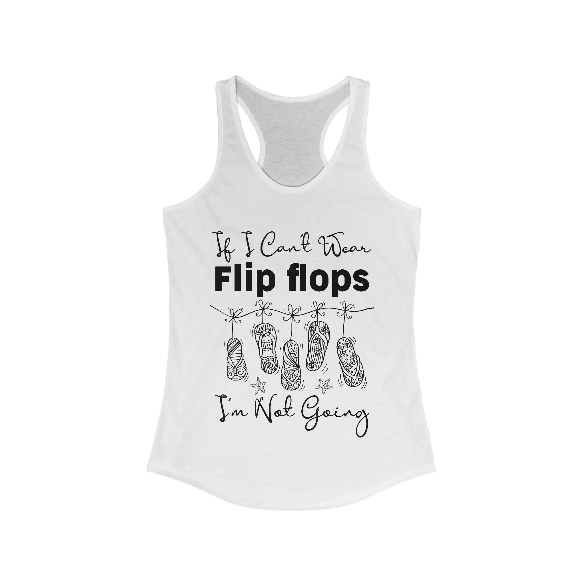 Flip Flops Funny Beach Bum Shirt | Beach Bum Gift | Women's Ideal Racerback Tank Top