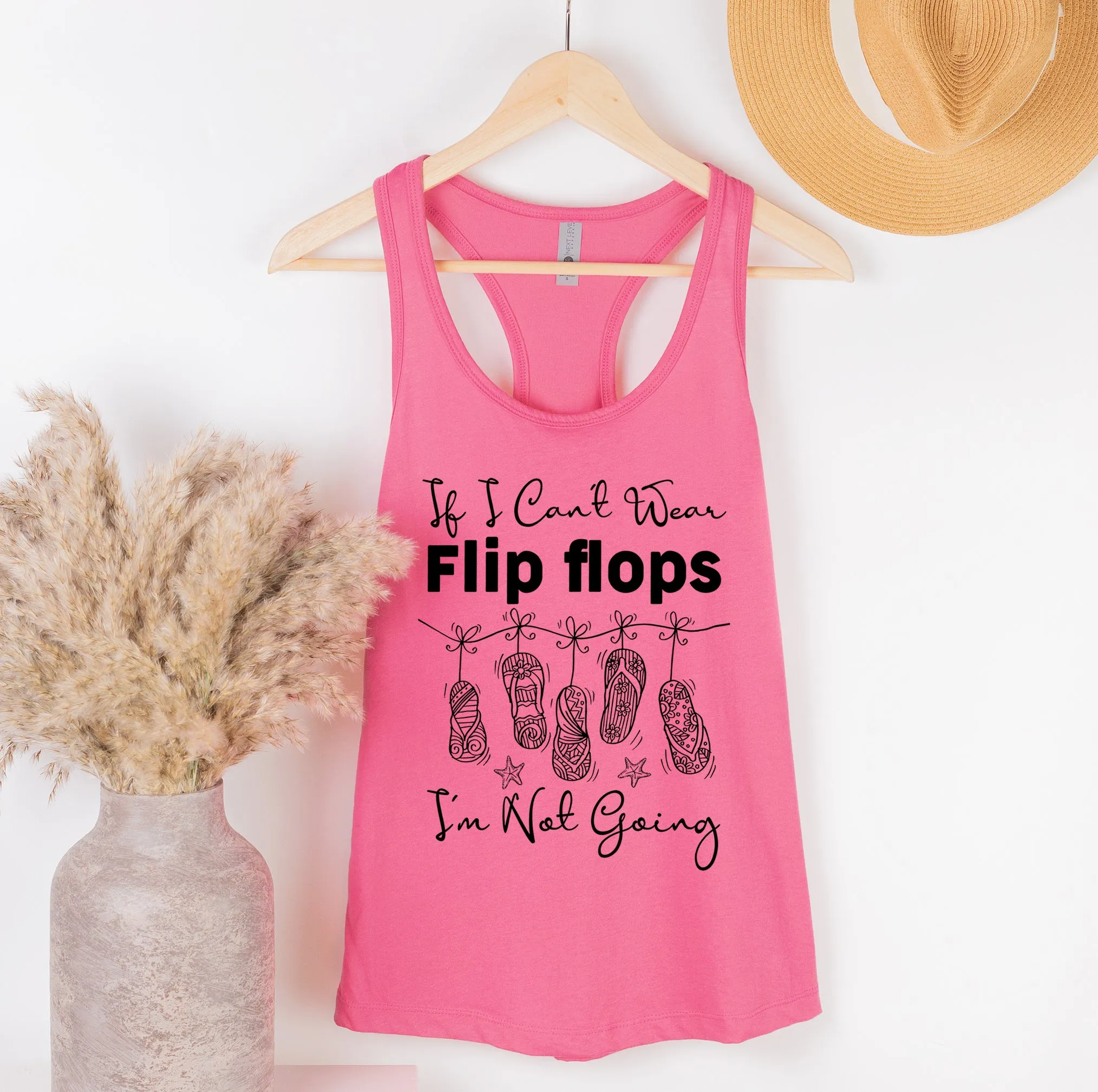 Flip Flops Funny Beach Bum Shirt | Beach Bum Gift | Women's Ideal Racerback Tank Top