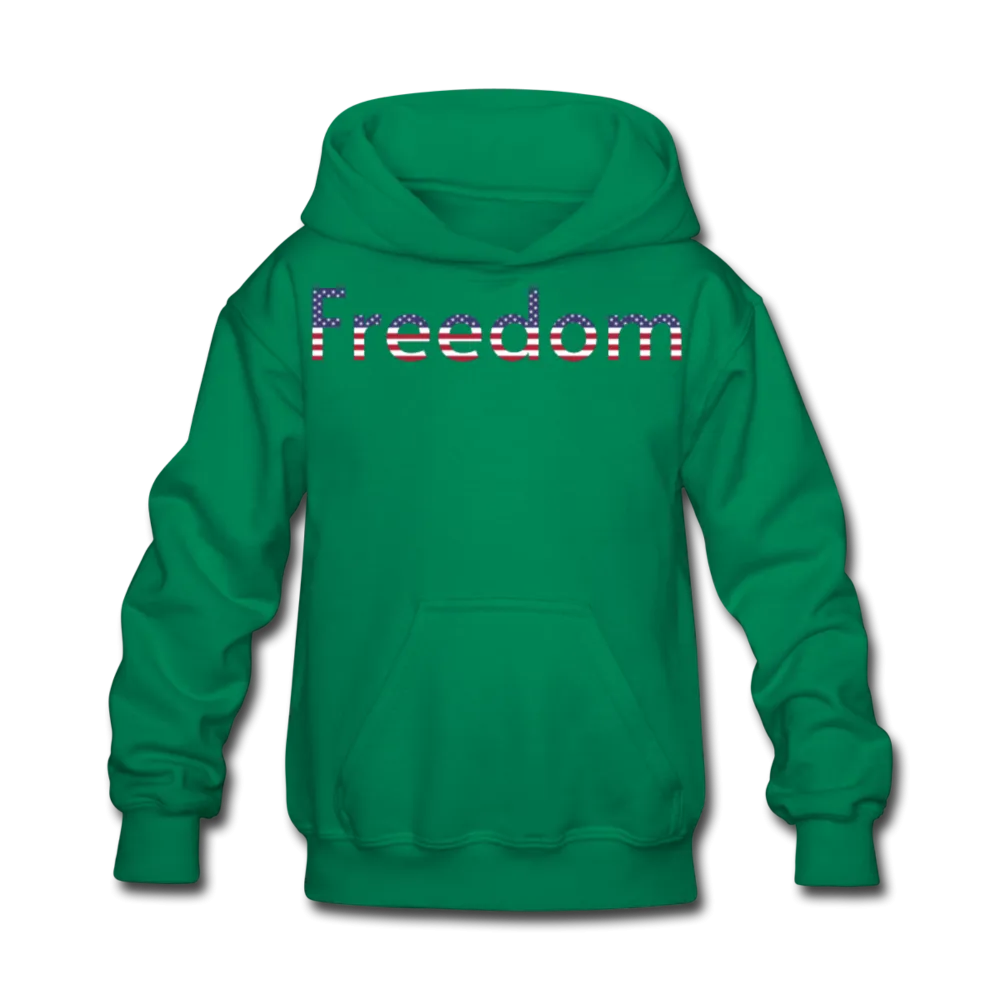 Freedom Patriotic Word Art Kids' Hoodie