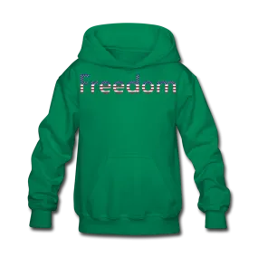 Freedom Patriotic Word Art Kids' Hoodie