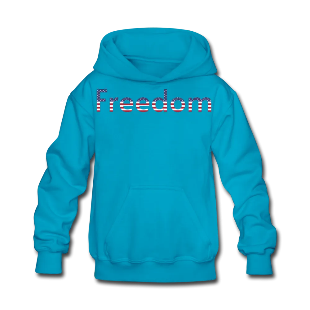 Freedom Patriotic Word Art Kids' Hoodie