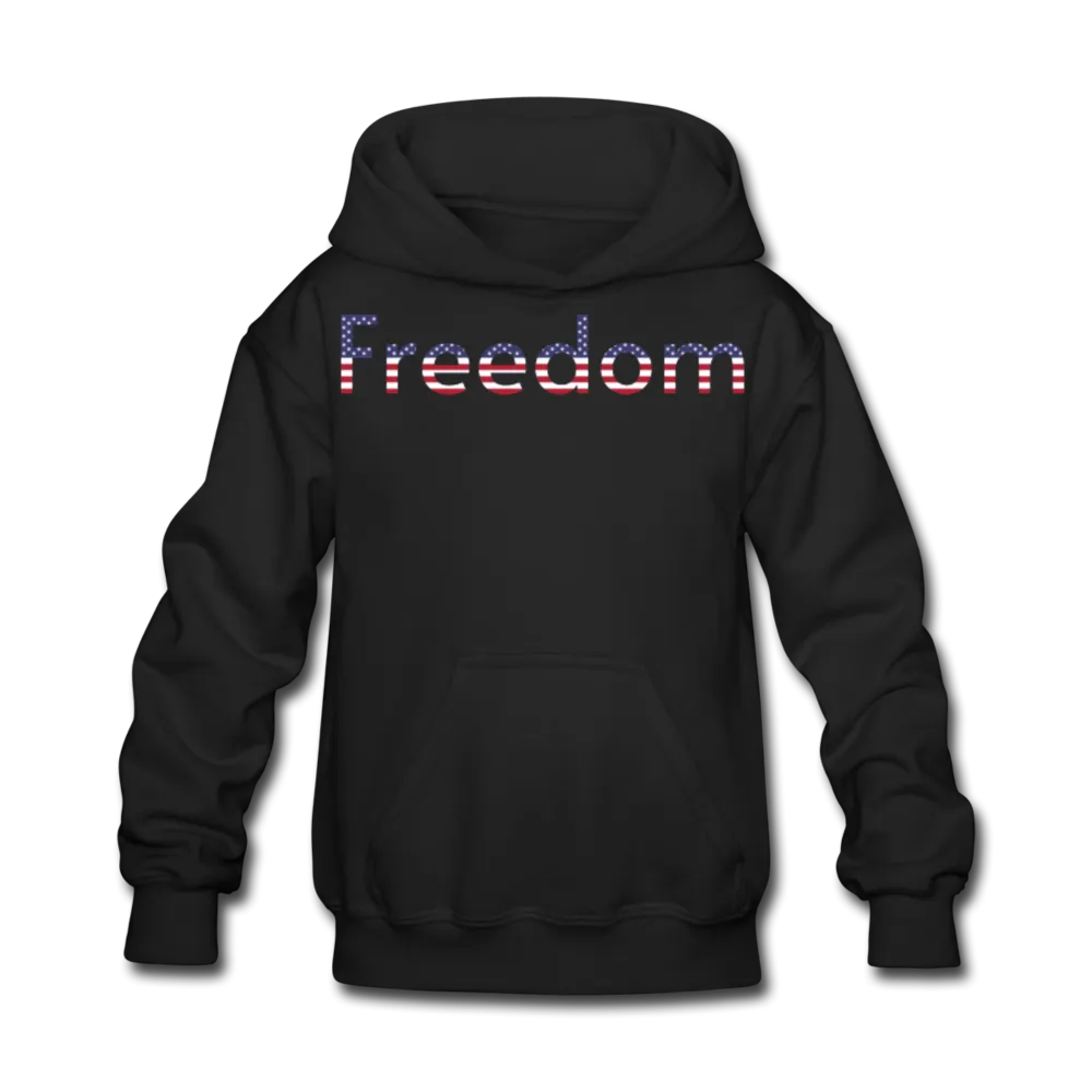 Freedom Patriotic Word Art Kids' Hoodie