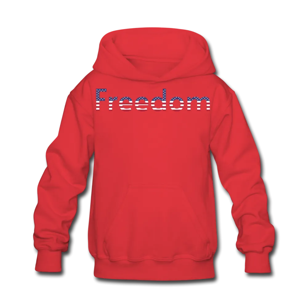 Freedom Patriotic Word Art Kids' Hoodie
