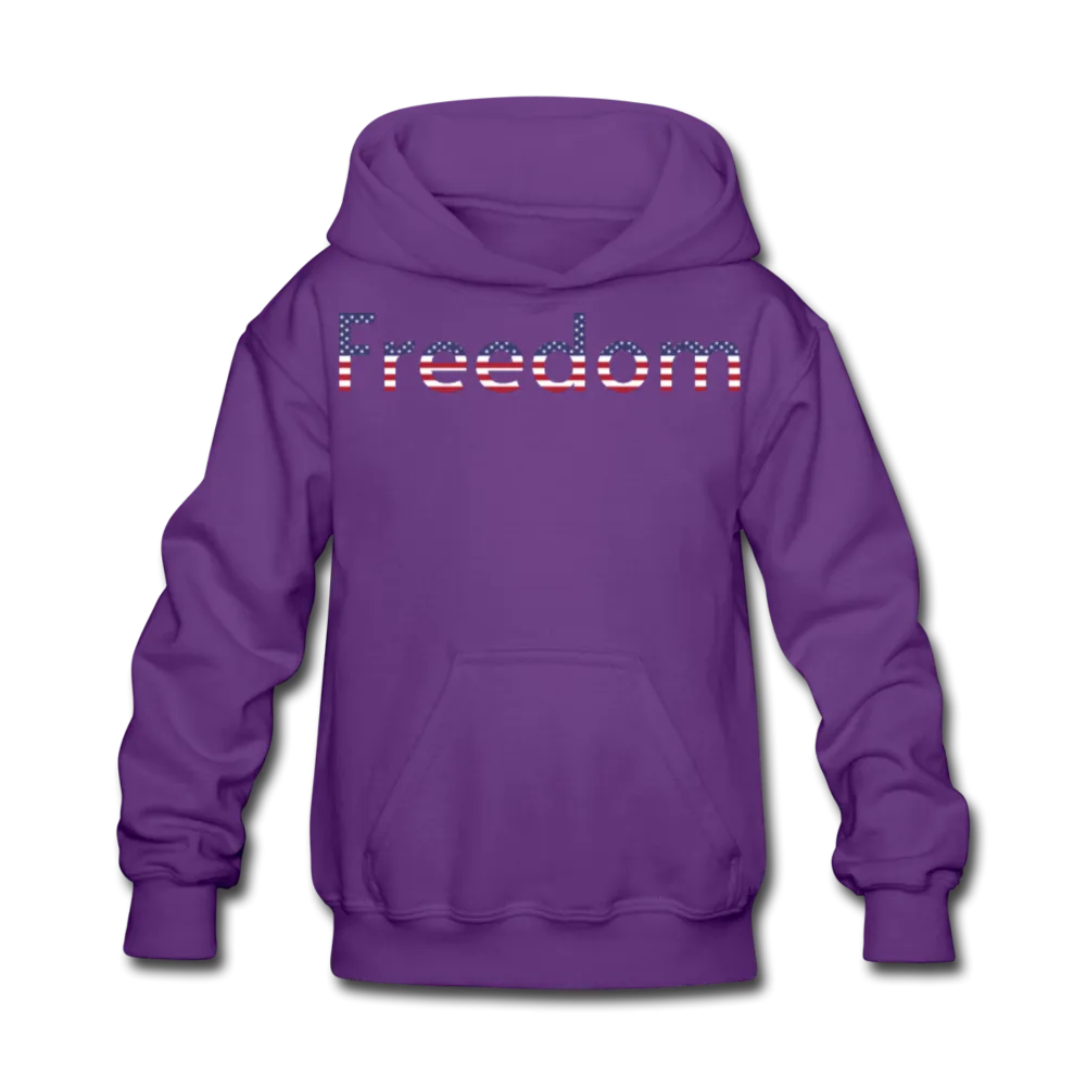 Freedom Patriotic Word Art Kids' Hoodie