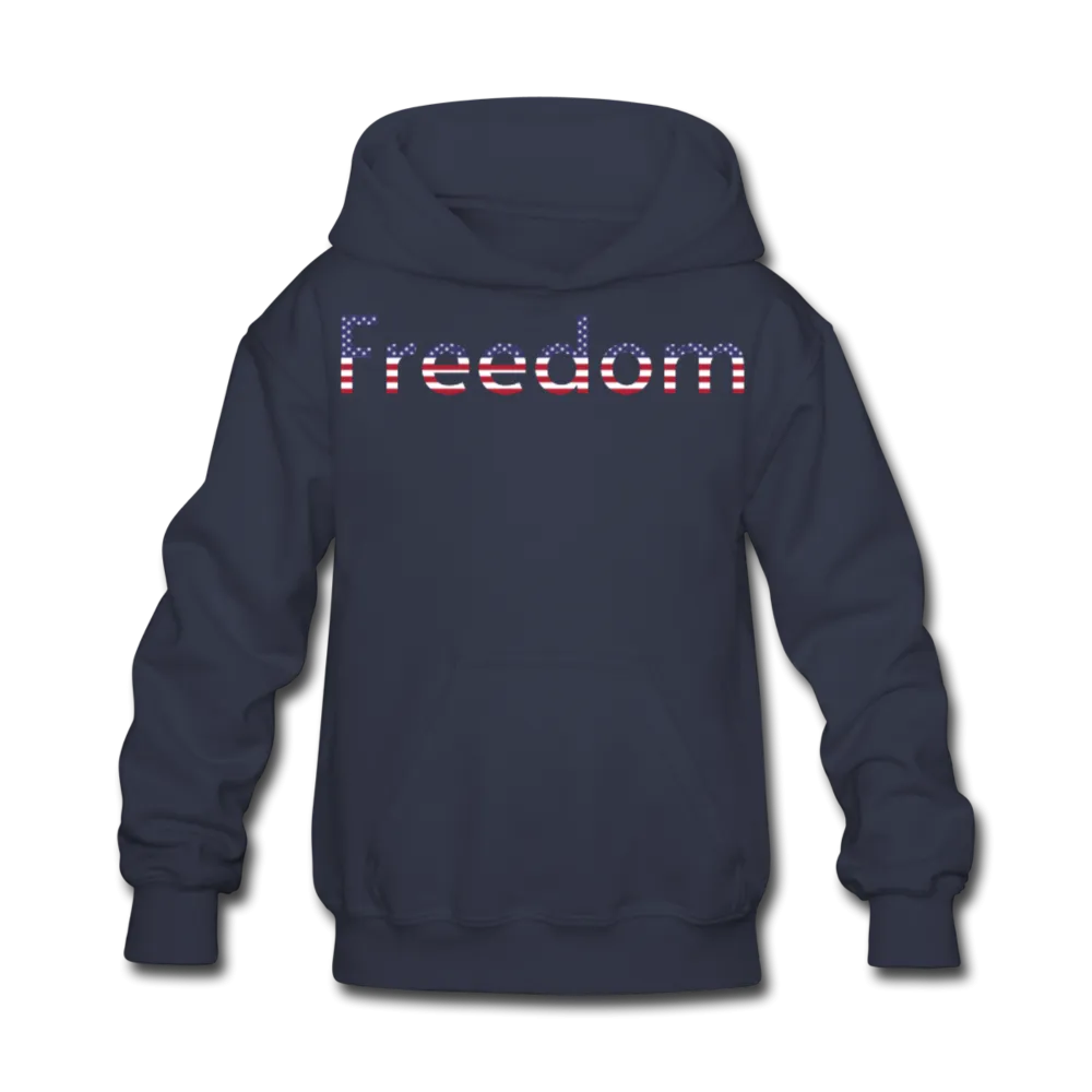 Freedom Patriotic Word Art Kids' Hoodie
