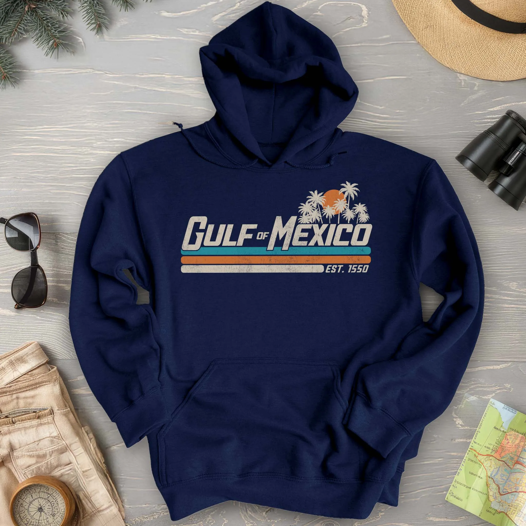 Gulf of Mexico Retro Stripe Hoodie