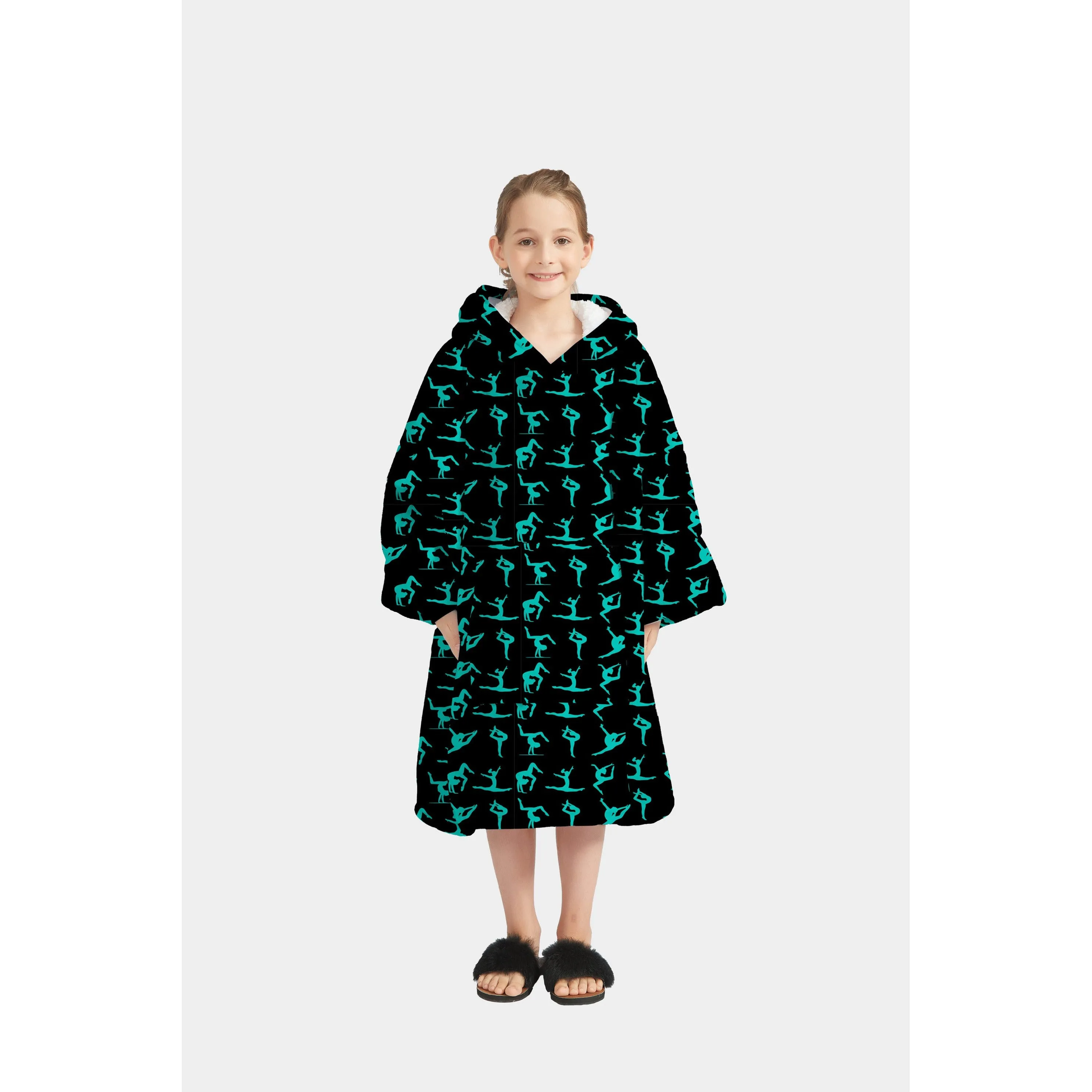 Gymnast Hooded Sherpa Blanket
