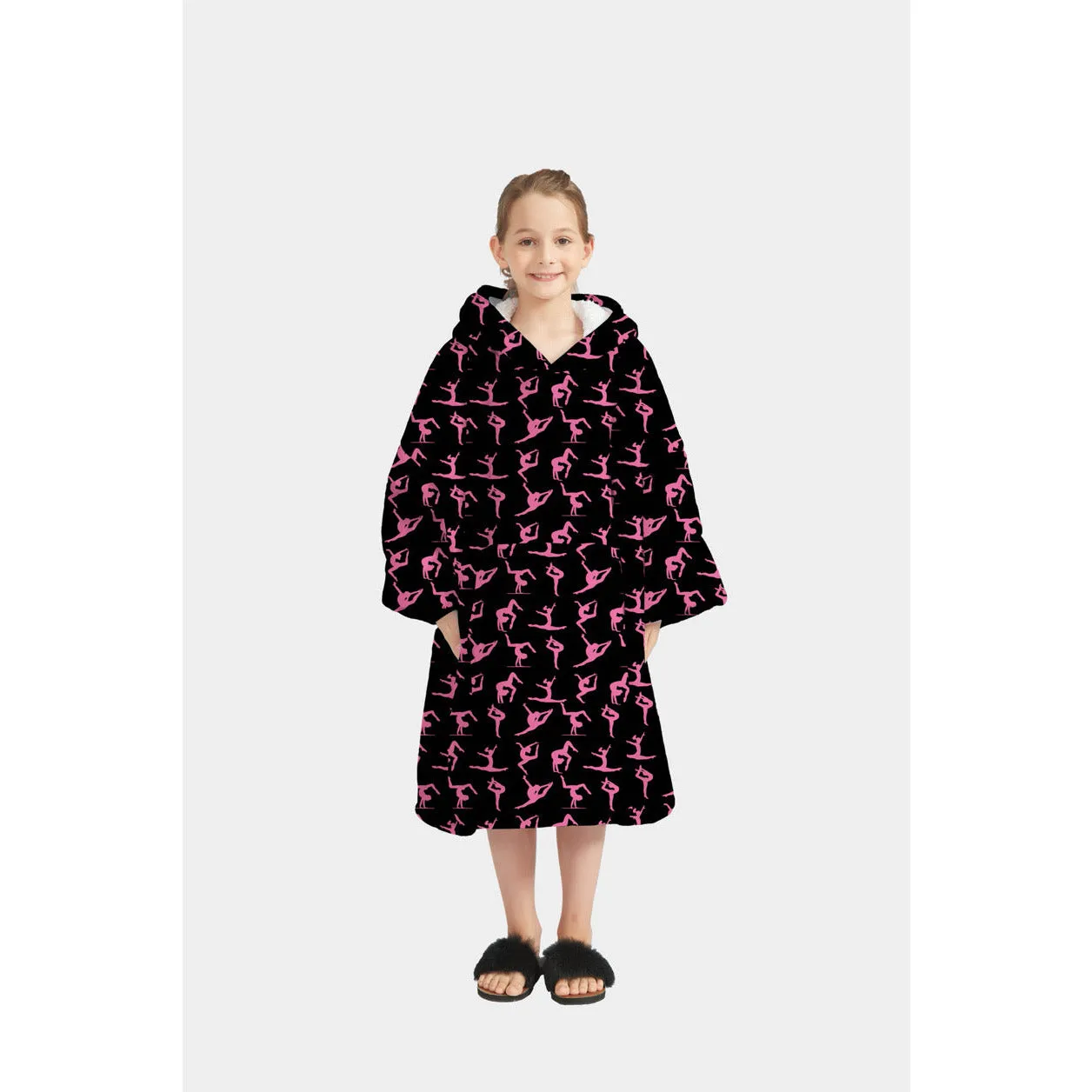 Gymnast Hooded Sherpa Blanket