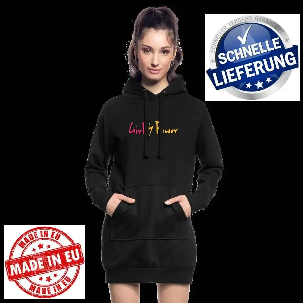 Hoodie-Kleid an. Welt aus