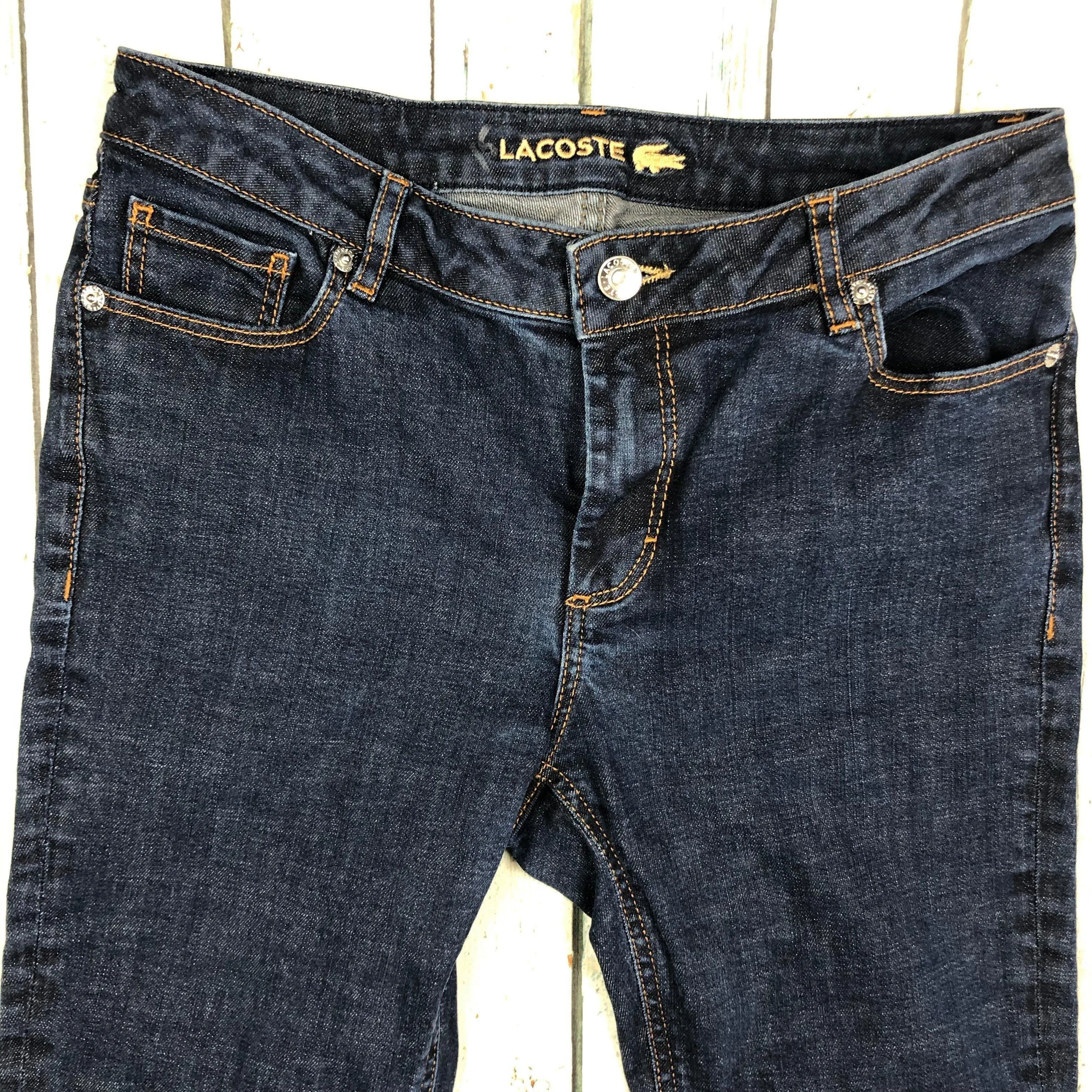 Ladies Lacoste Slim Straight Stretch Denim Jeans - Size 28
