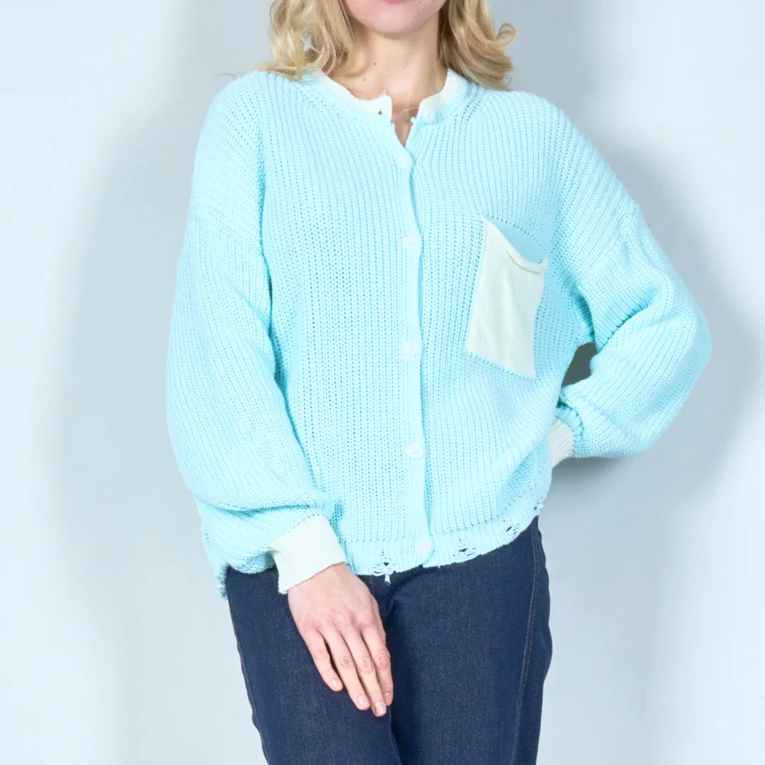 Minimalist knit cardigan with pocket wholesale