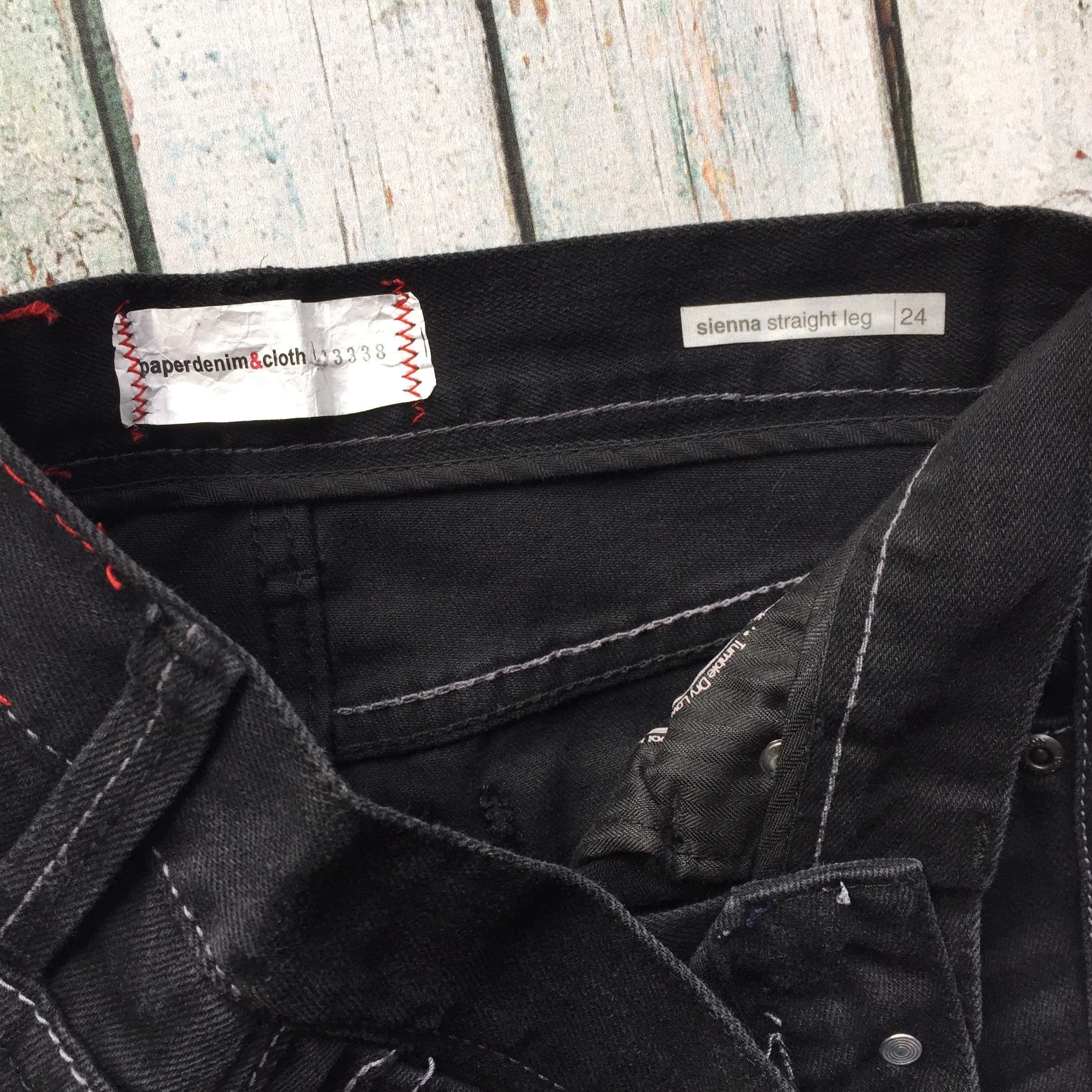 NEW - Paper Denim & Cloth 'Sienna' Black Jeans RRP $265 -Size 24