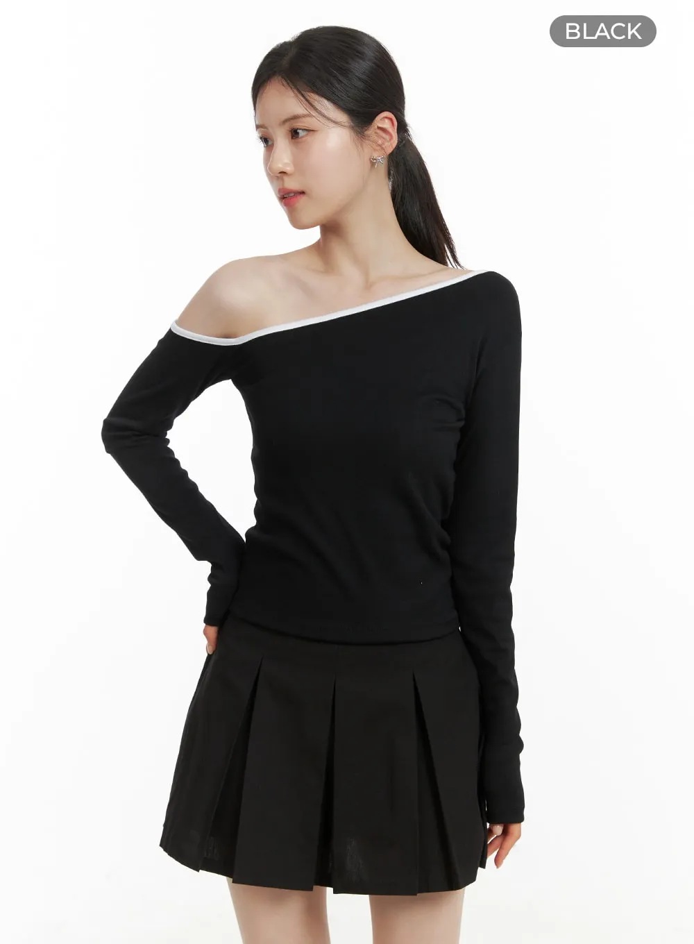 One-Shoulder Slim Fit Tee OA419