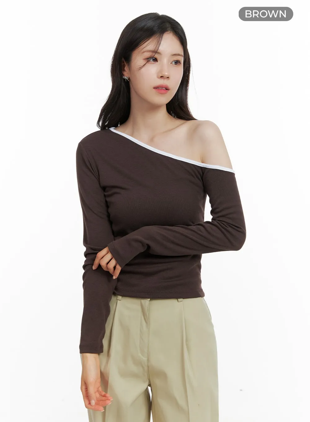 One-Shoulder Slim Fit Tee OA419