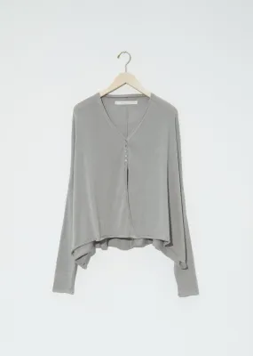 Oversized Knitted Cardigan — Grey