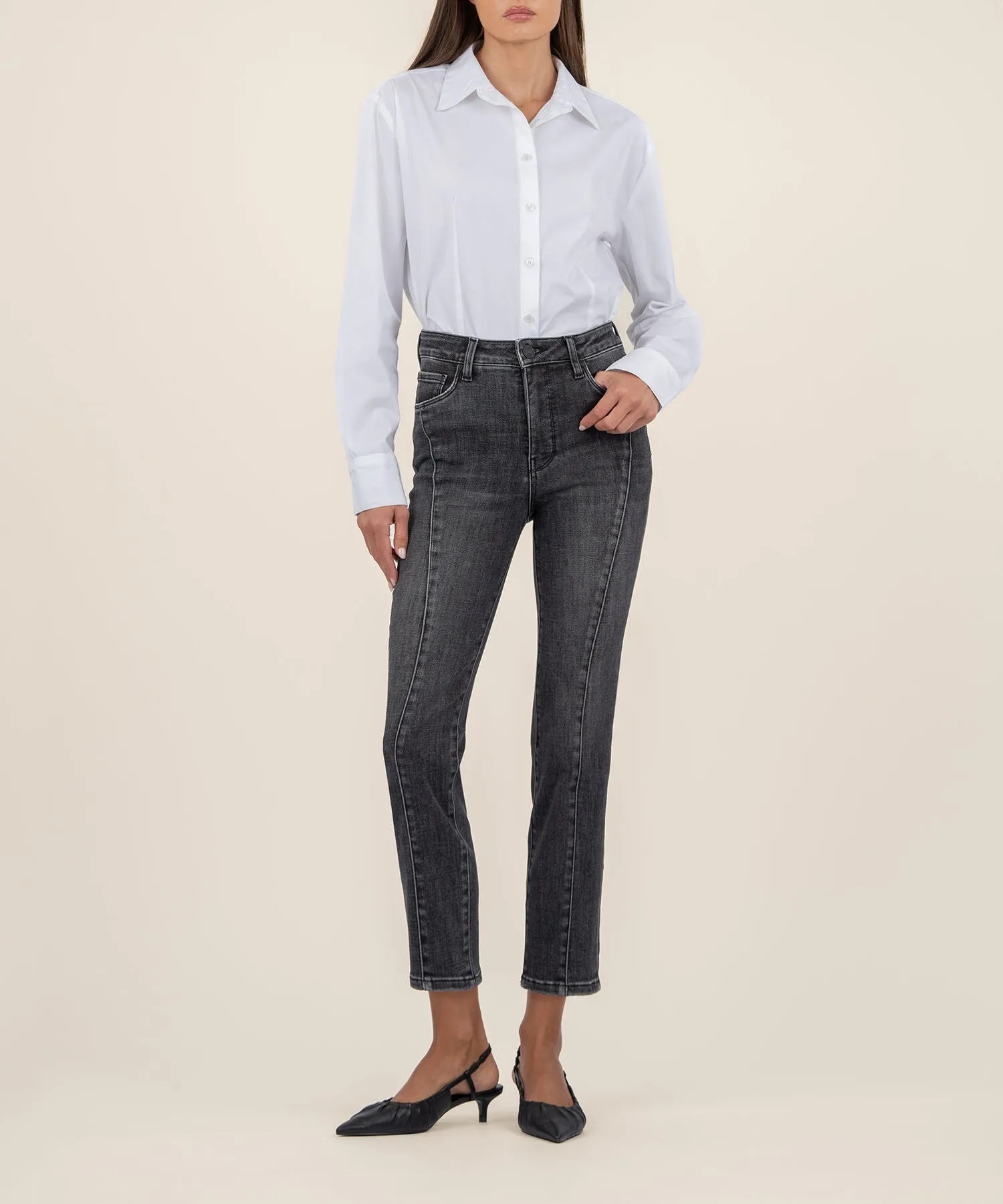 Reese High Rise Ankle Straight Leg