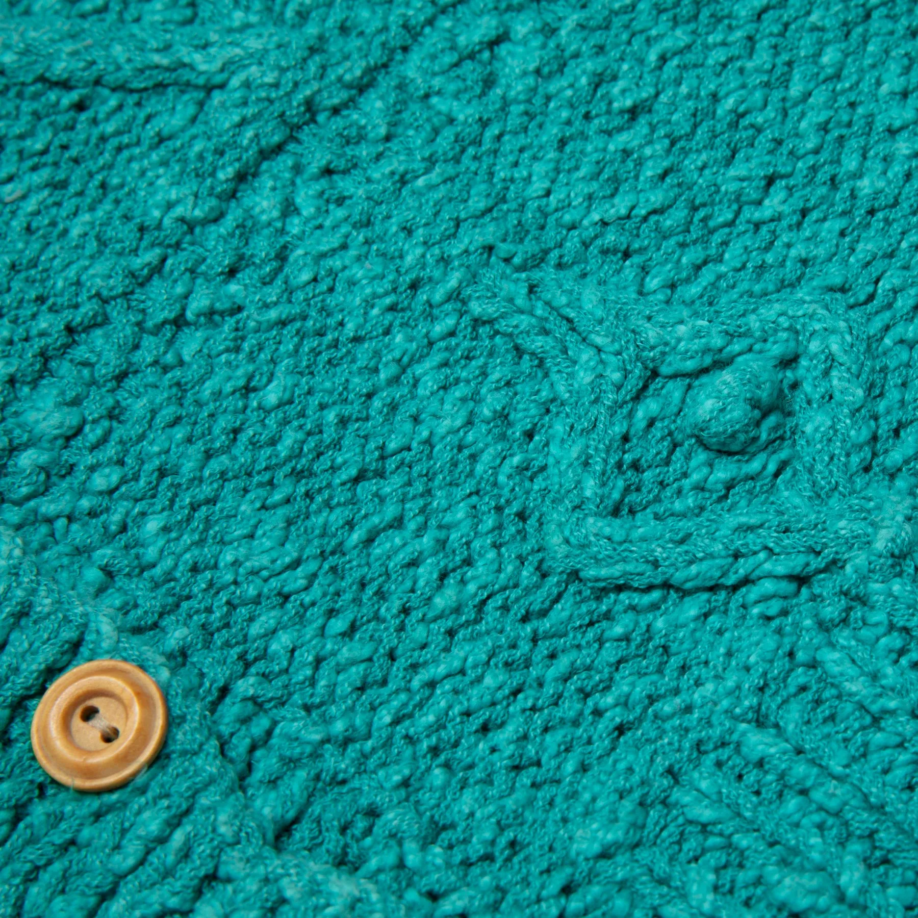 Sculptural Cablework Menorah Motif Cardigan