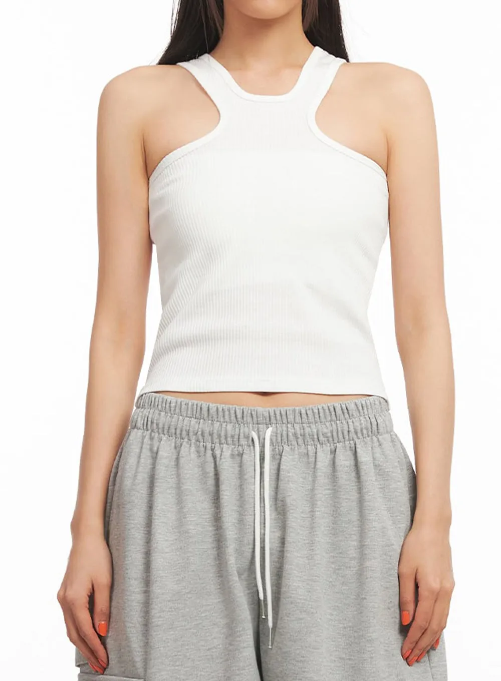 Slim-Fit Cotton Tank Top IA504