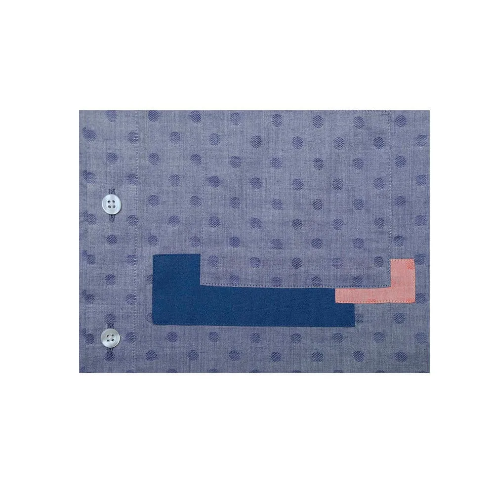 Slim Fit Dot Shirt - Blue