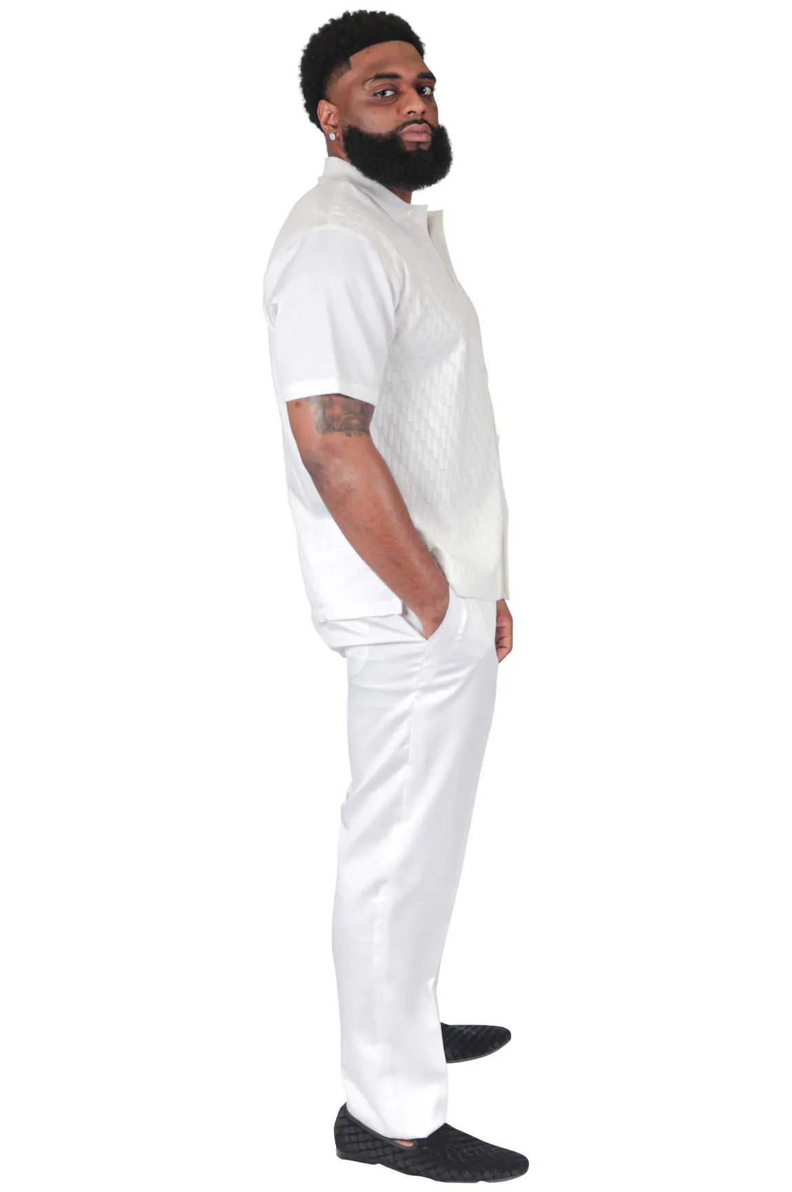 Solid Man 2 Piece Set, White