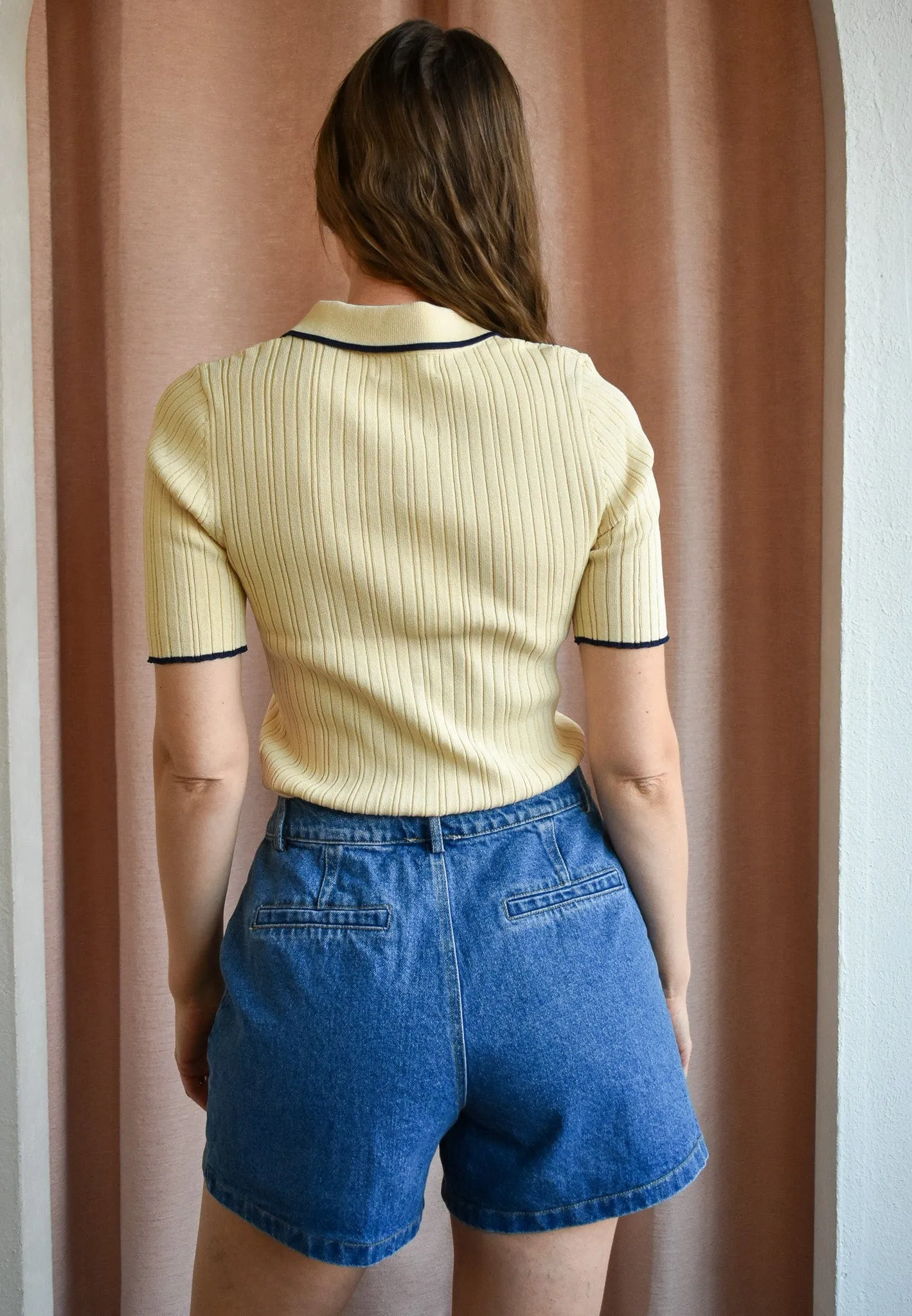 Stark Beauty Knit Polo Top