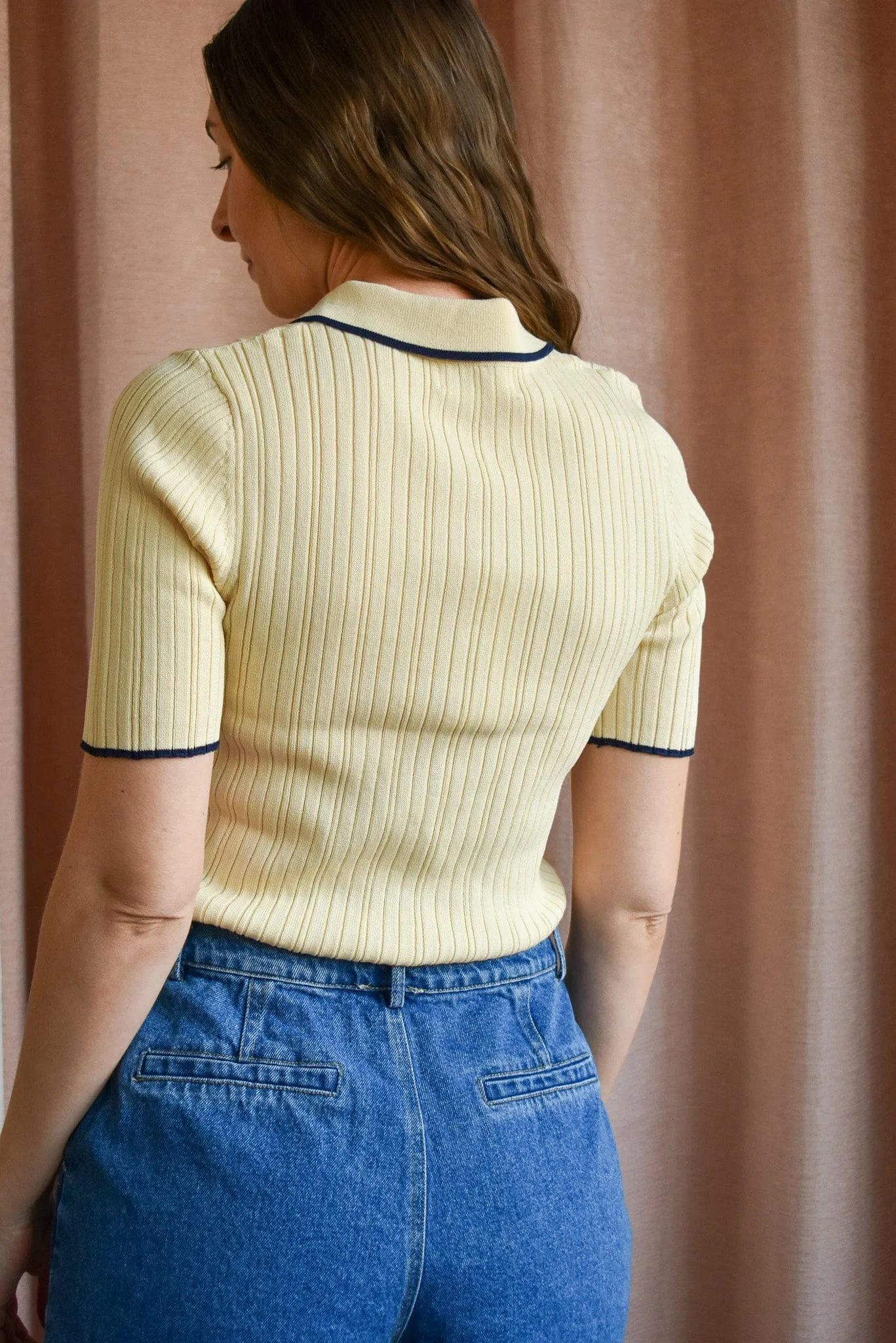 Stark Beauty Knit Polo Top