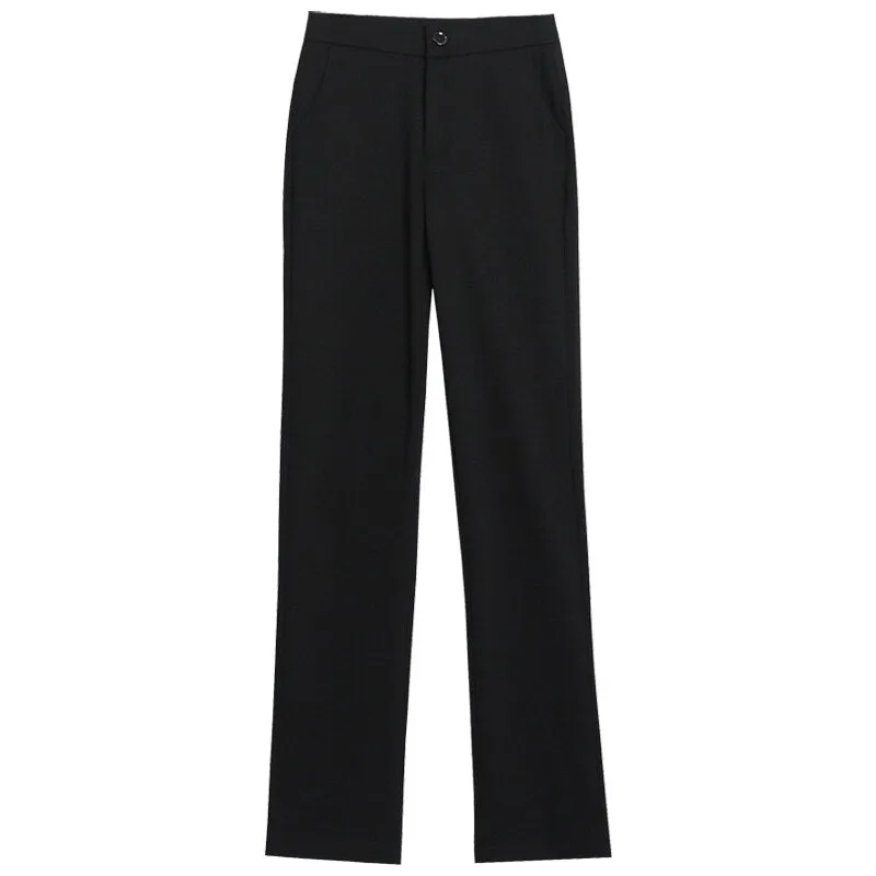 Wjczt Korean Version Of Professional Trousers Women'S Straight Tube New Spring And Autumn Slim And Vertical Formal Nine Point Pants