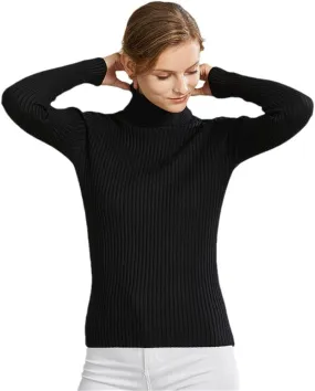 Women Winter Thick Warm Knitted Sweater Slim Turtleneck Base Sweater   58771