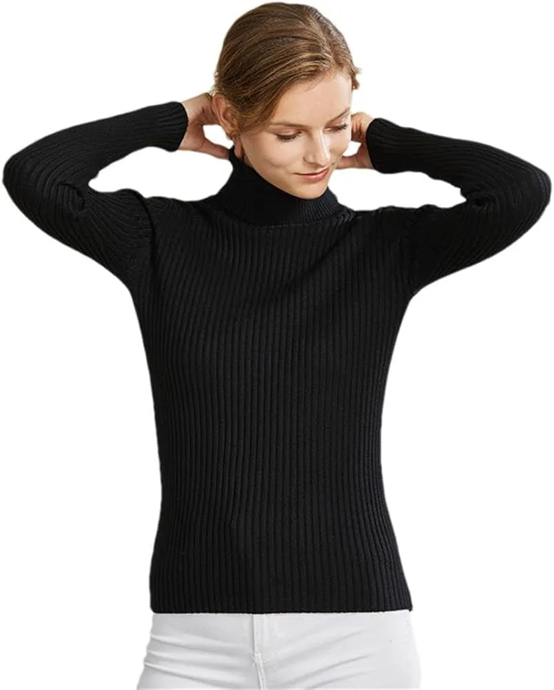 Women Winter Thick Warm Knitted Sweater Slim Turtleneck Base Sweater   58771
