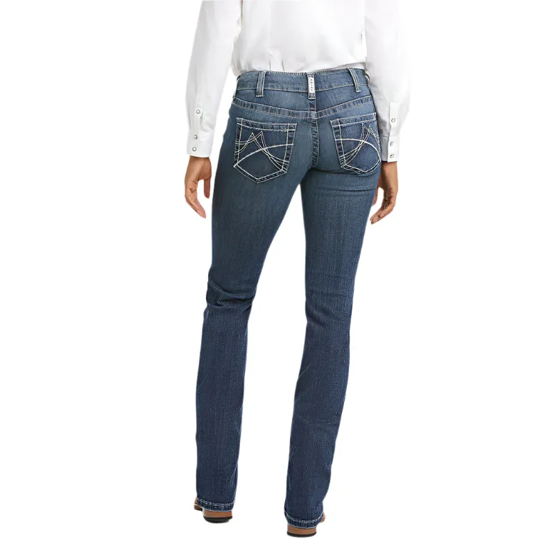 Women's Ariat R.E.A.L. Mid Rise Arrow Gianna Straight Jean 10034655